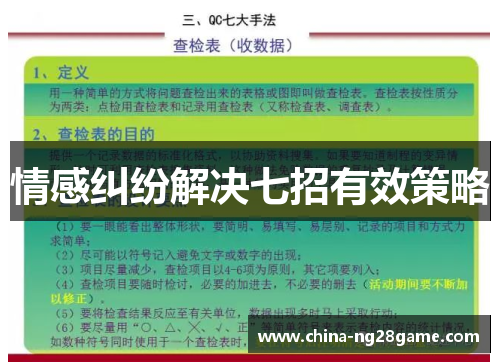 情感纠纷解决七招有效策略