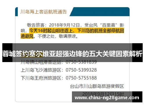蓉城签约塞尔维亚超强边锋的五大关键因素解析